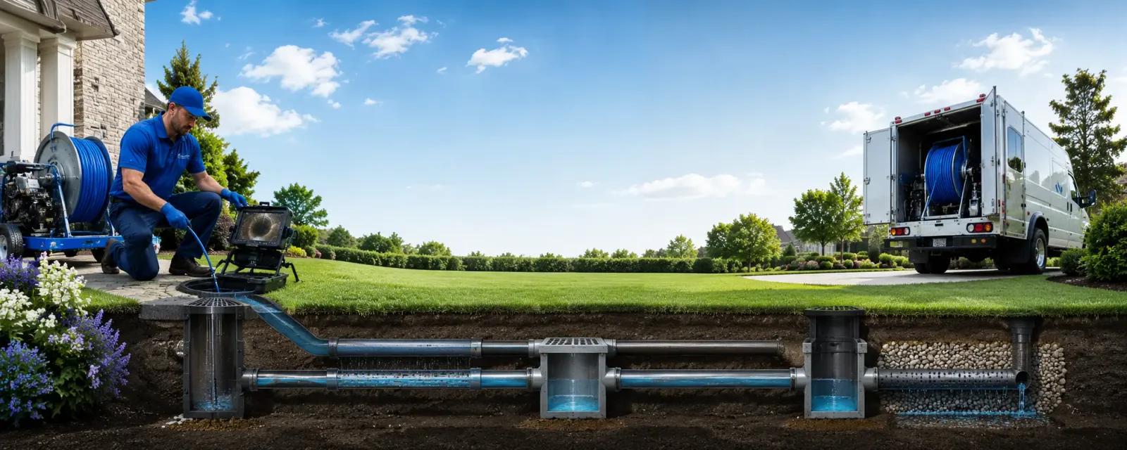 Outdoor drain cleaning information for Amesville, OH
